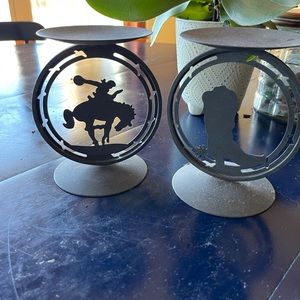 Cowboy Candle Holders